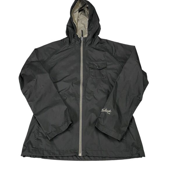 Woolrich Jacket Windbreaker Full Zip Rain Coat Hooded Women’s Small Black - Picture 12 of 16